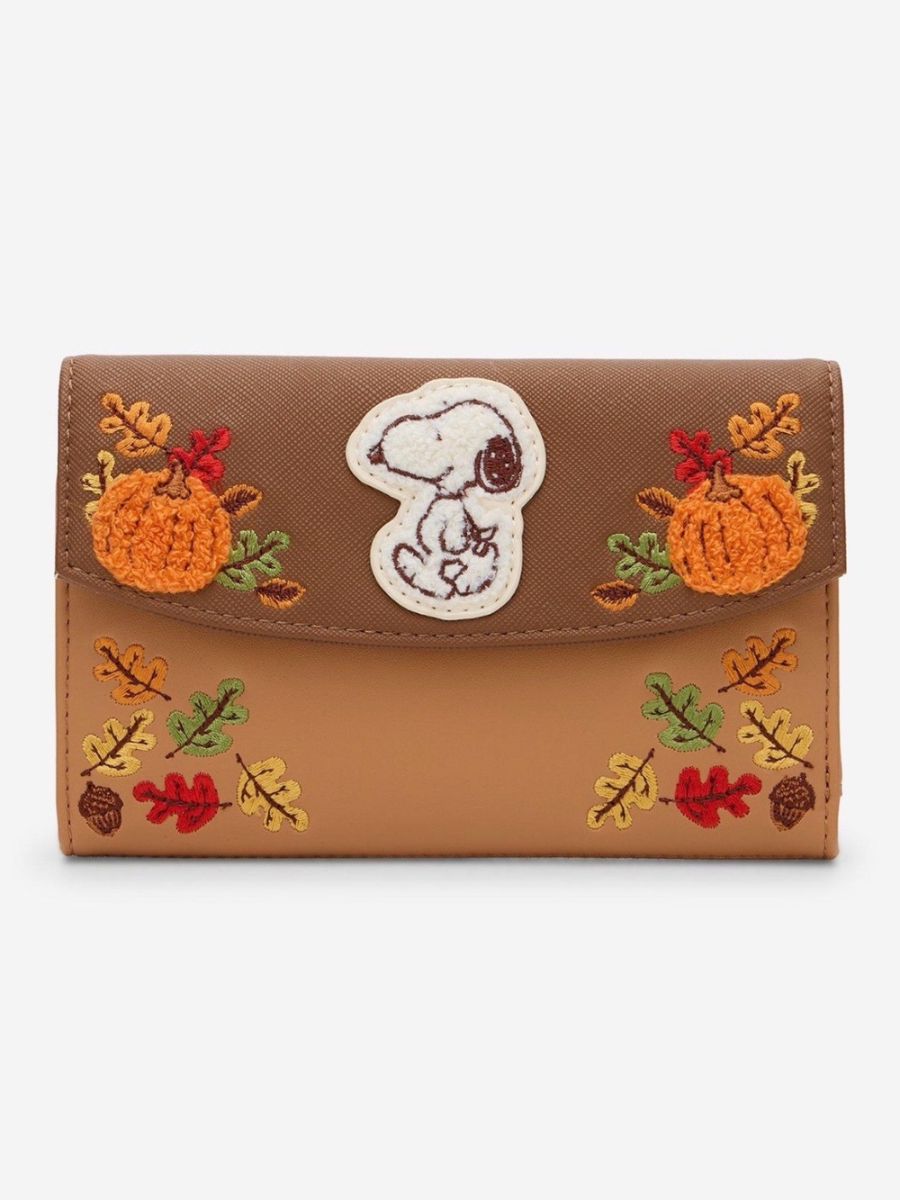 New Loungefly Peanuts Snoopy Fall Foliage Chenille Wallet